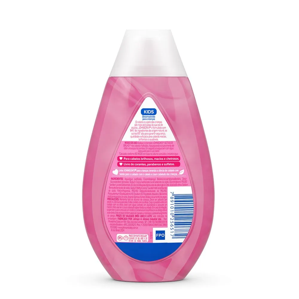 Shampoo Infantil Johnson's Baby Gotas de Brilho 200ml — foto 3
