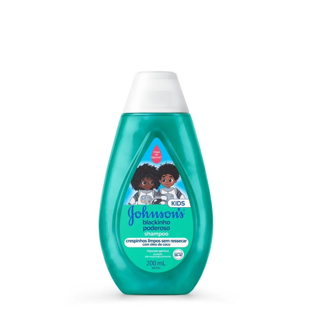 Shampoo Infantil Johnson's Blackinho Poderoso Cabelos Crespos 200ml — foto 2