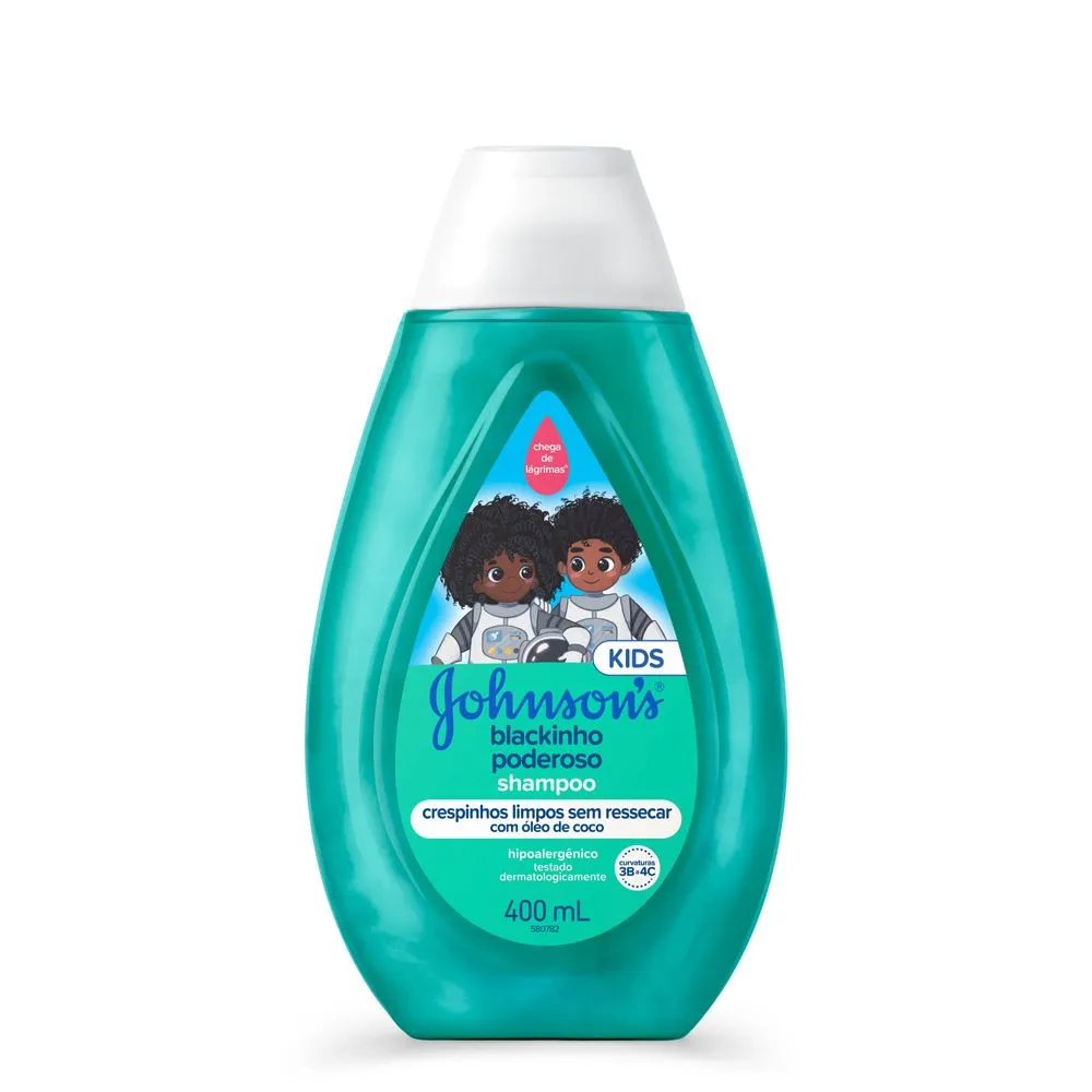 Shampoo Infantil Johnson's Blackinho Poderoso Cabelos Crespos 400ml — foto 2
