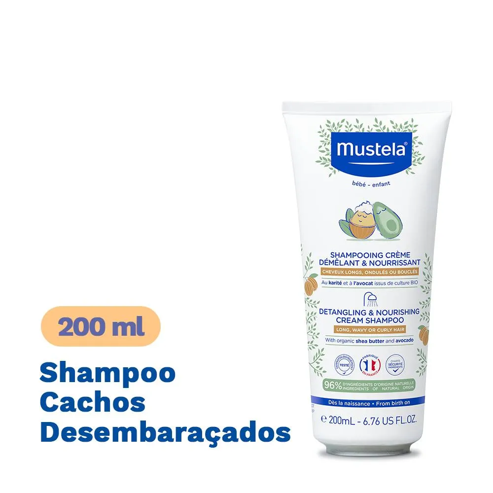 Shampoo Infantil Mustela Cachos Desembaraçados 200ml — foto 2