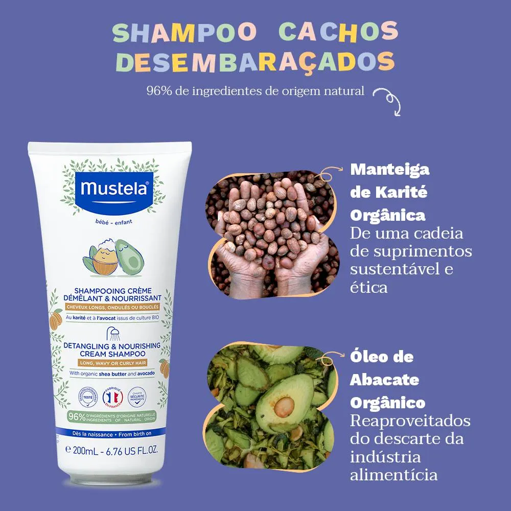 Shampoo Infantil Mustela Cachos Desembaraçados 200ml — foto 4