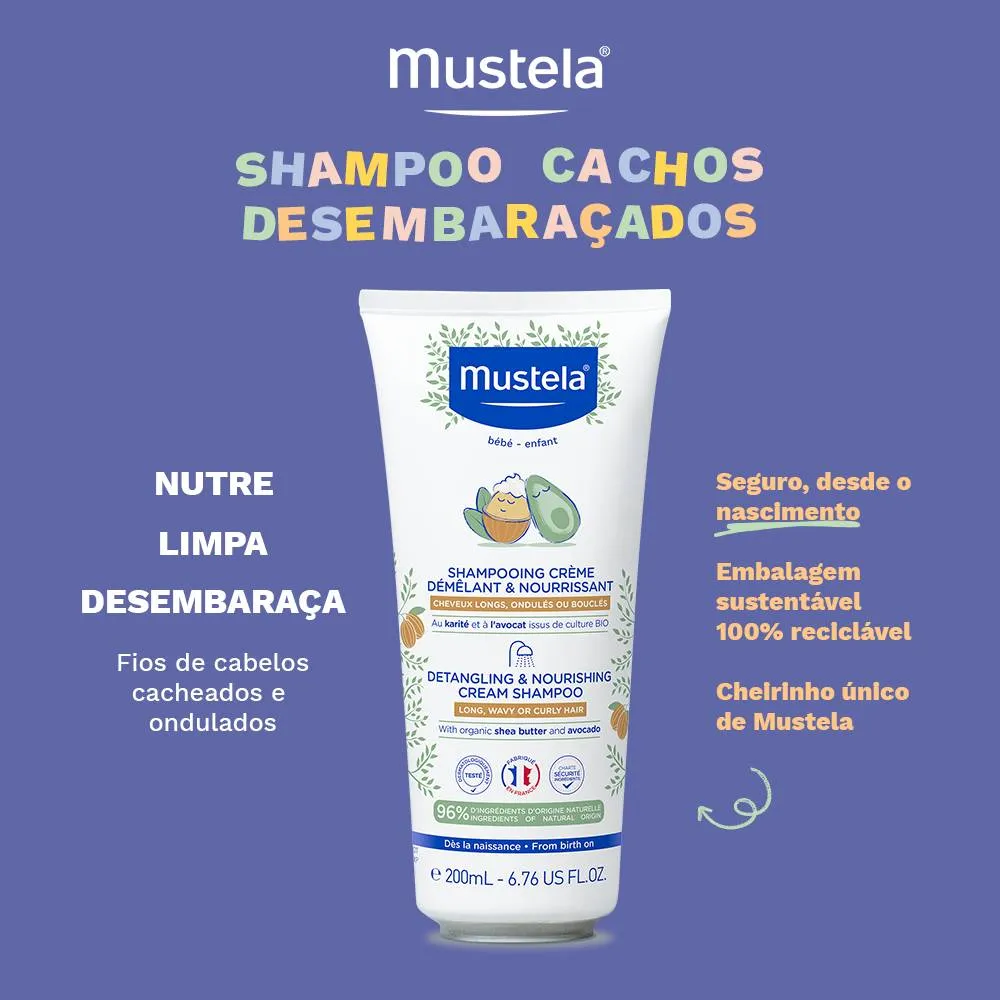 Shampoo Infantil Mustela Cachos Desembaraçados 200ml — foto 6