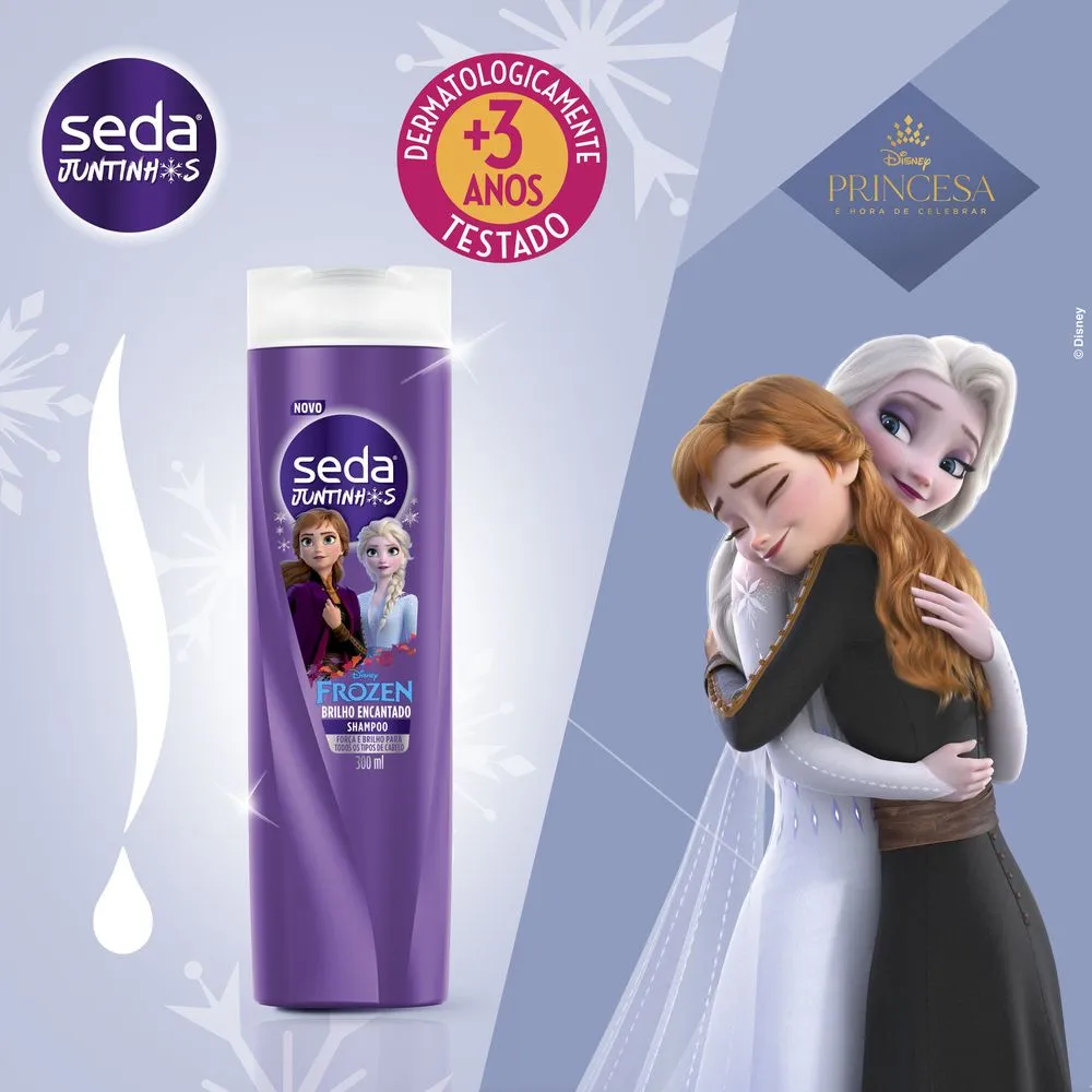 Shampoo Infantil Seda Juntinhos Frozen Brilho Encantado 300ml — foto 5