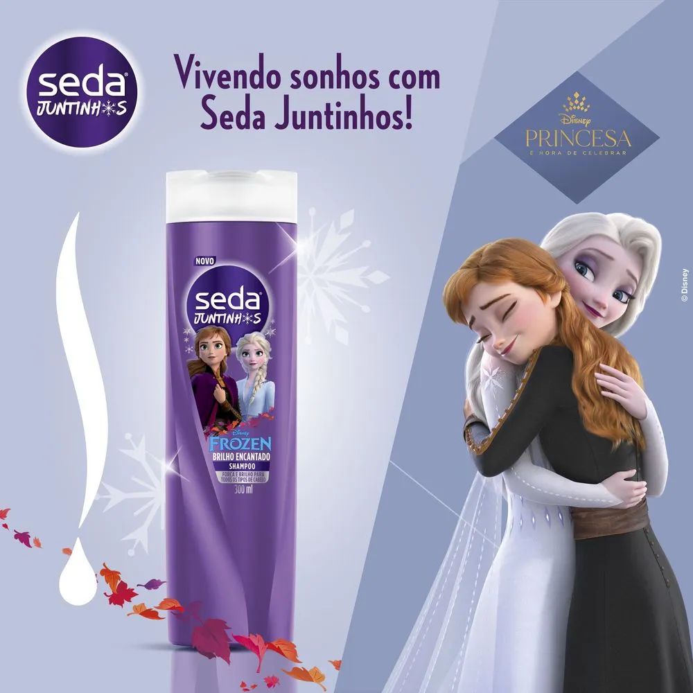 Shampoo Infantil Seda Juntinhos Frozen Brilho Encantado 300ml — foto 7