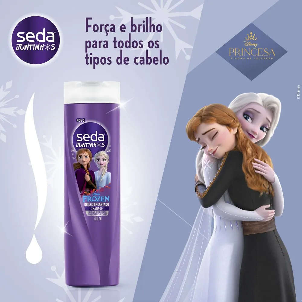 Shampoo Infantil Seda Juntinhos Frozen Brilho Encantado 300ml — foto 6