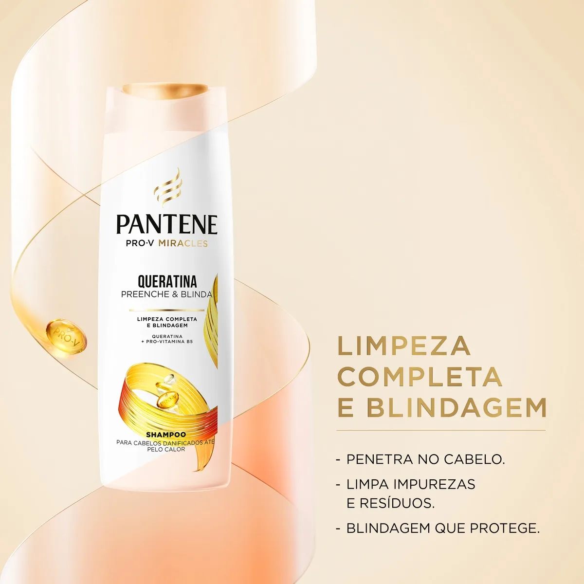 Shampoo Pantene Pro-V Miracles Queratina Preenche & Blinda 300ml — foto 3