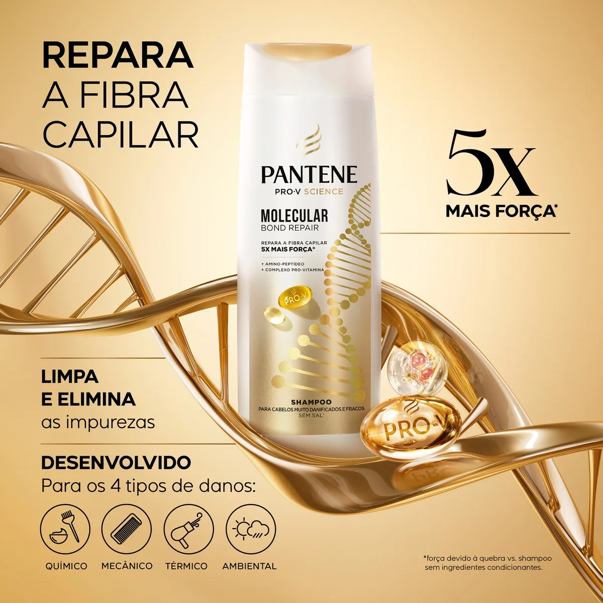 Shampoo Pantene Pro-V Science Molecular Bond Repair Shampoo 175ml — foto 2