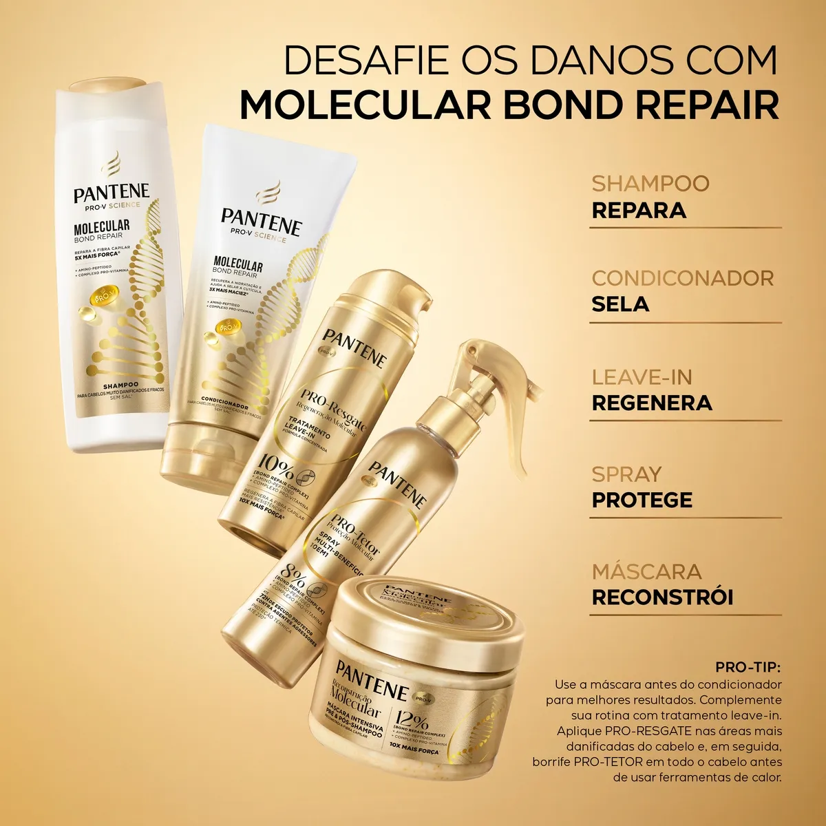 Shampoo Reparador Pantene Molecular Bond Repair 510ml — foto 6