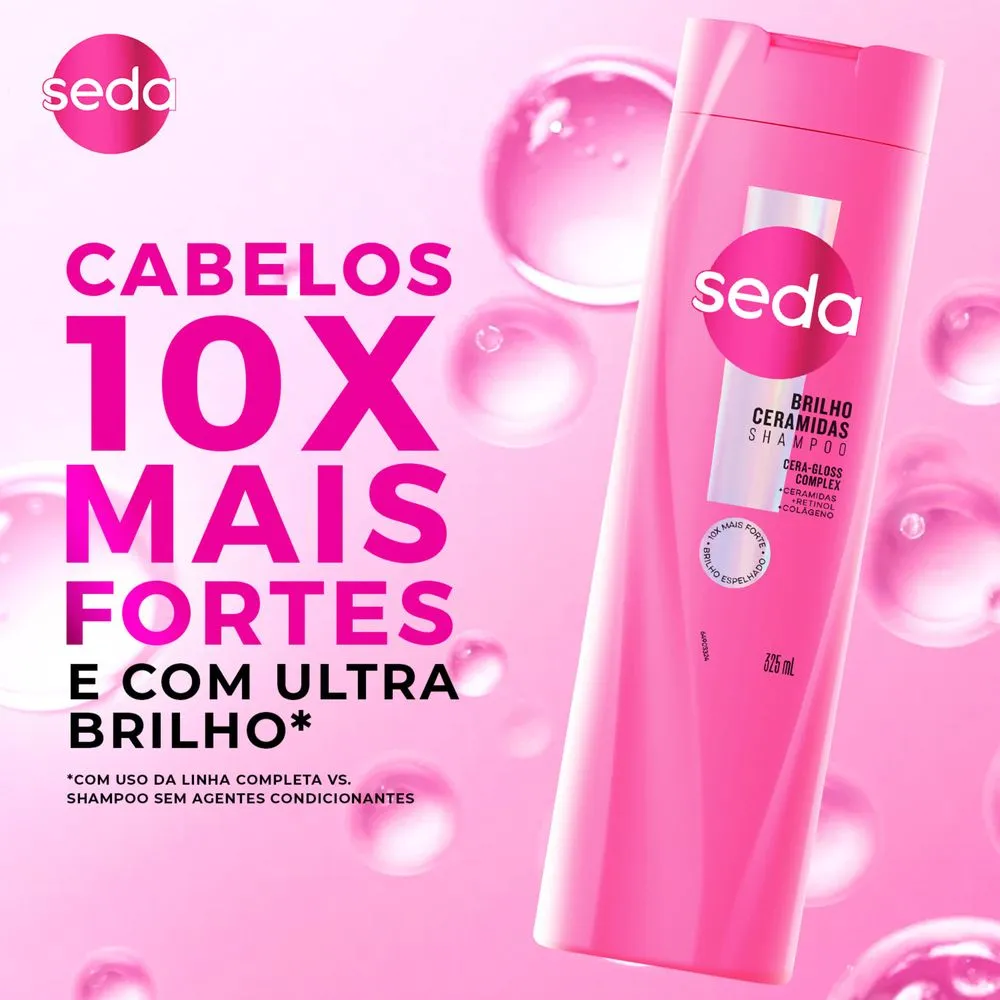 Shampoo Seda Brilho Ceramidas 325ml — foto 4