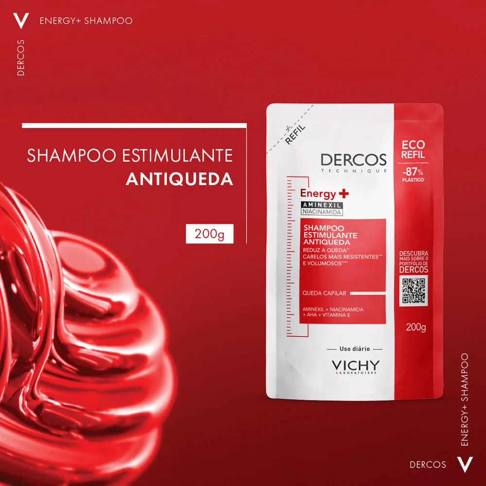 Shampoo Vichy Dercos Antiqueda Energizante Refil 200ml — foto 5
