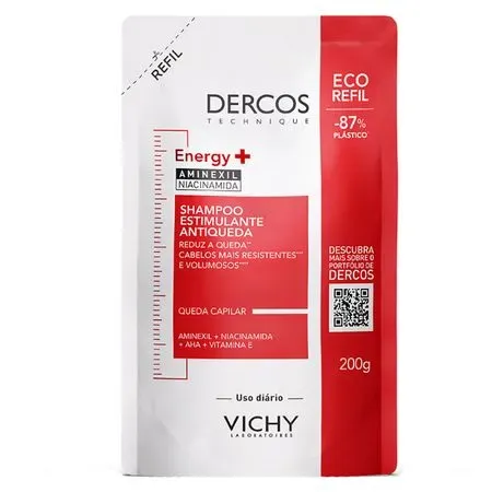 Shampoo Vichy Dercos Antiqueda Energizante Refil 200ml