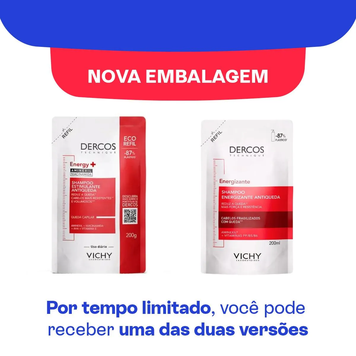 Shampoo Vichy Dercos Antiqueda Energizante Refil 200ml — foto 2