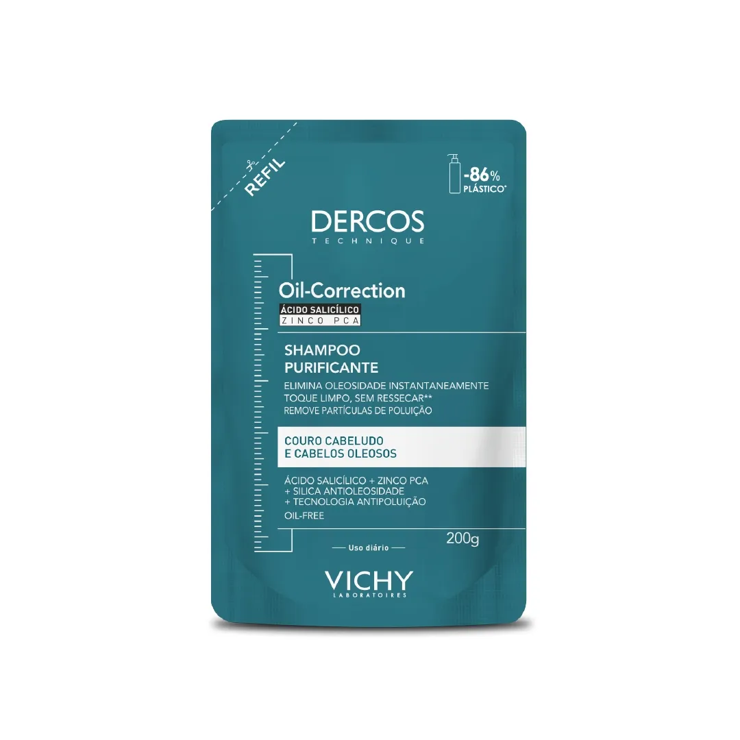 Shampoo Vichy Dercos Oil Correction Refil 200g