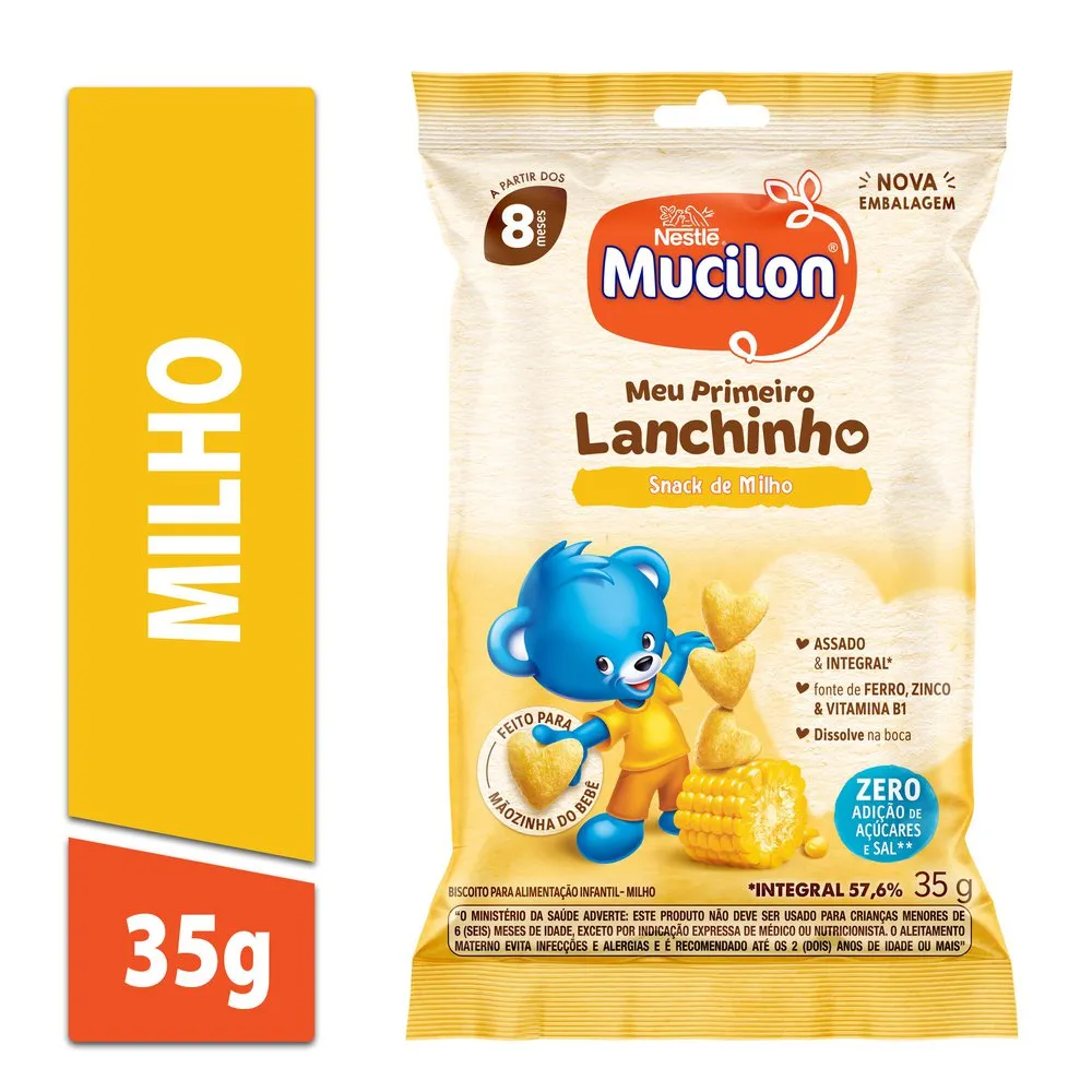 Snack Infantil Mucilon Meu Primeiro Lanchinho Sabor Milho 35g — foto 2