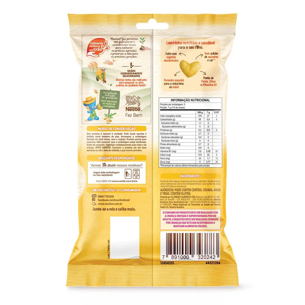 Snack Infantil Mucilon Meu Primeiro Lanchinho Sabor Milho 35g — foto 3