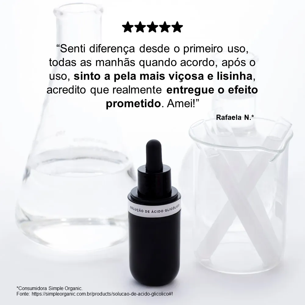 Solução Simple Organic Ácido Glicólico 8% 30ml — foto 3