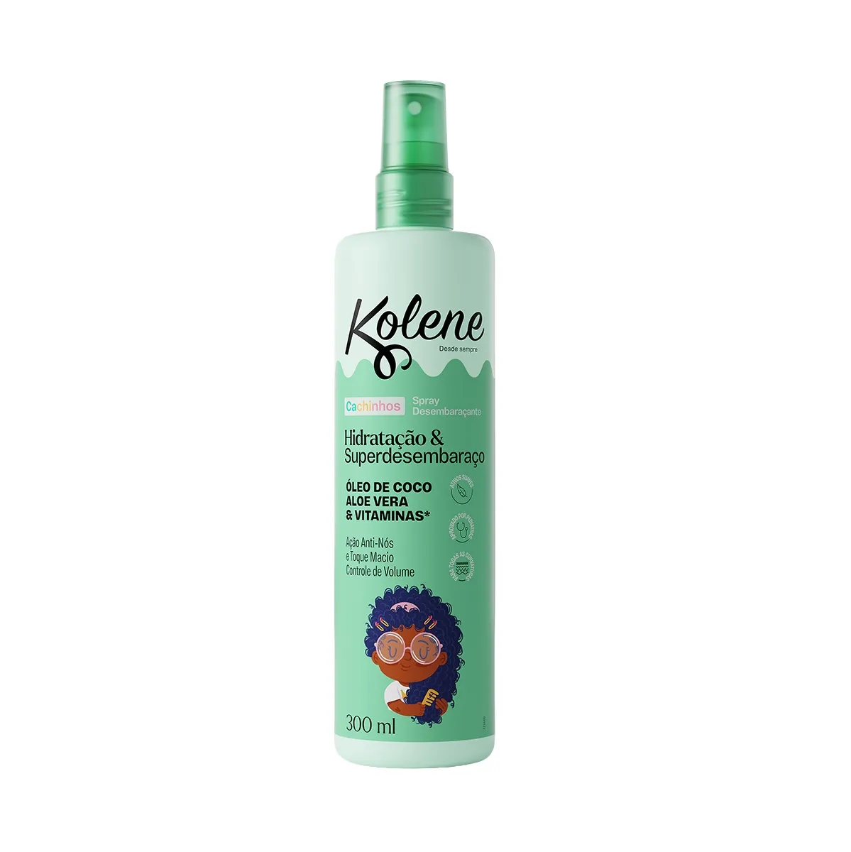 Spray Desembaraçante Infantil Kolene Cachinhos Hidratação e Super Desembaraço 300ml