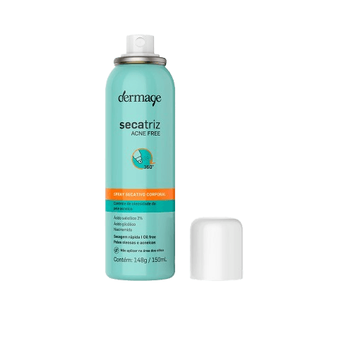 Spray Secativo Dermage Secatriz Acne Free com Ácido Salicílico, Ácido Glicólico e Niacinamida 150ml