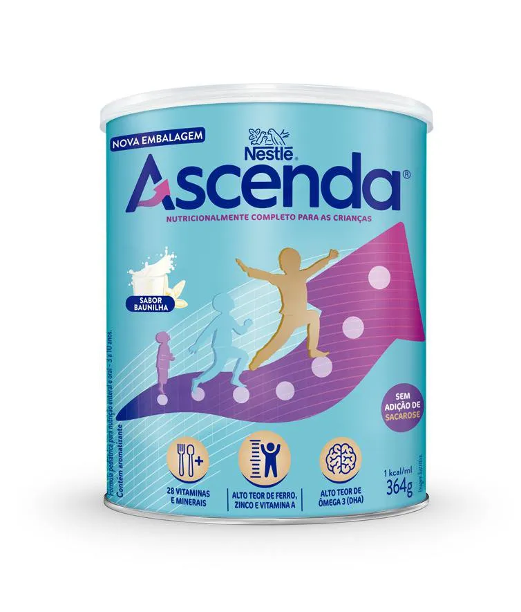 Suplemento Alimentar Infantil Ascenda Sabor Baunilha 364g