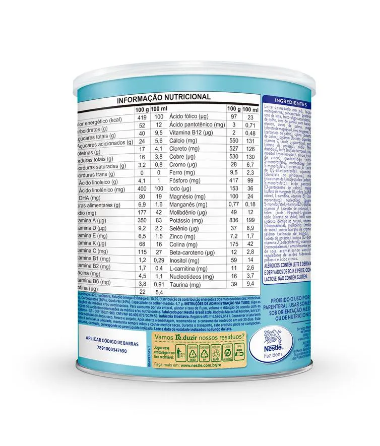 Suplemento Alimentar Infantil Ascenda Sabor Baunilha 800g — foto 3