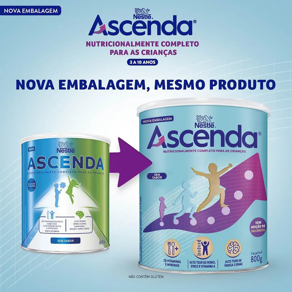 Suplemento Alimentar Infantil Ascenda Sem Sabor 800g — foto 2