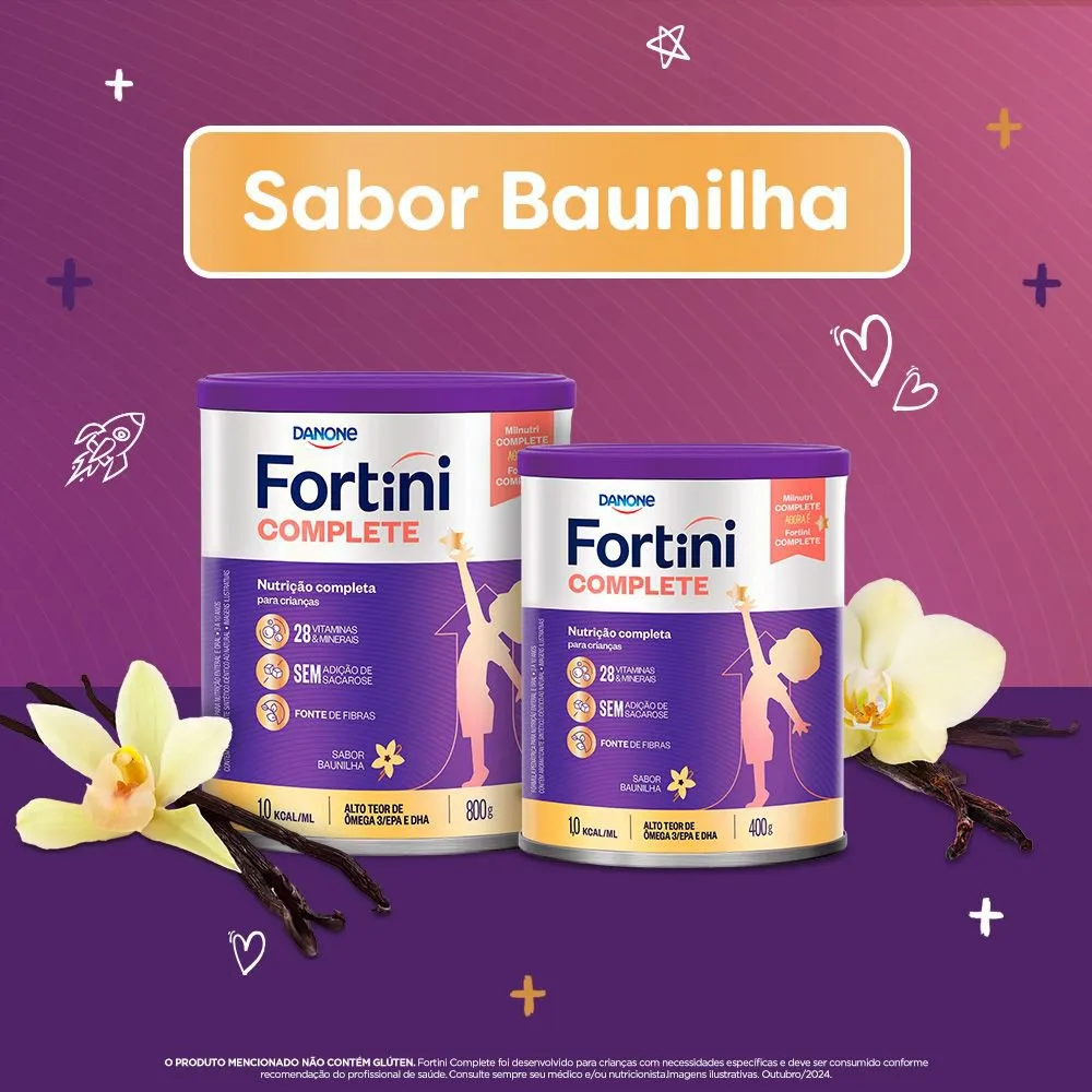 Suplemento Alimentar Infantil Fortini Complete Sabor Baunilha 800g — foto 5