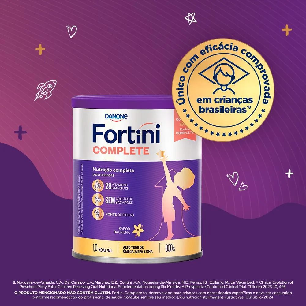 Suplemento Alimentar Infantil Fortini Complete Sabor Baunilha 800g — foto 6