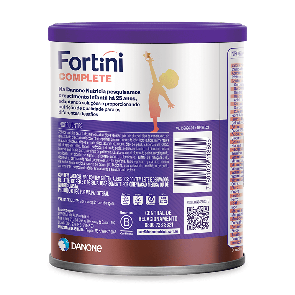 Suplemento Alimentar Infantil Fortini Complete Sabor Chocolate 400g — foto 2