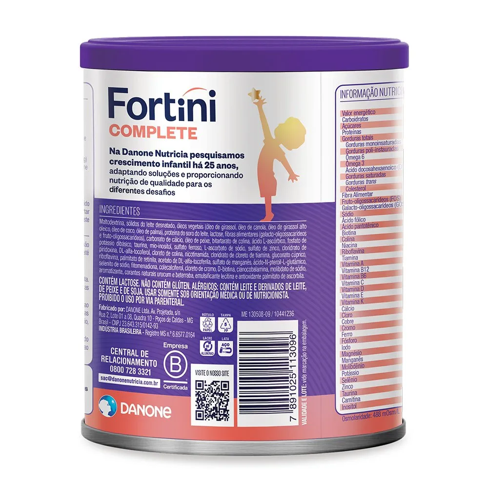 Suplemento Alimentar Infantil Fortini Complete Sabor Vitamina de Frutas 400g — foto 2