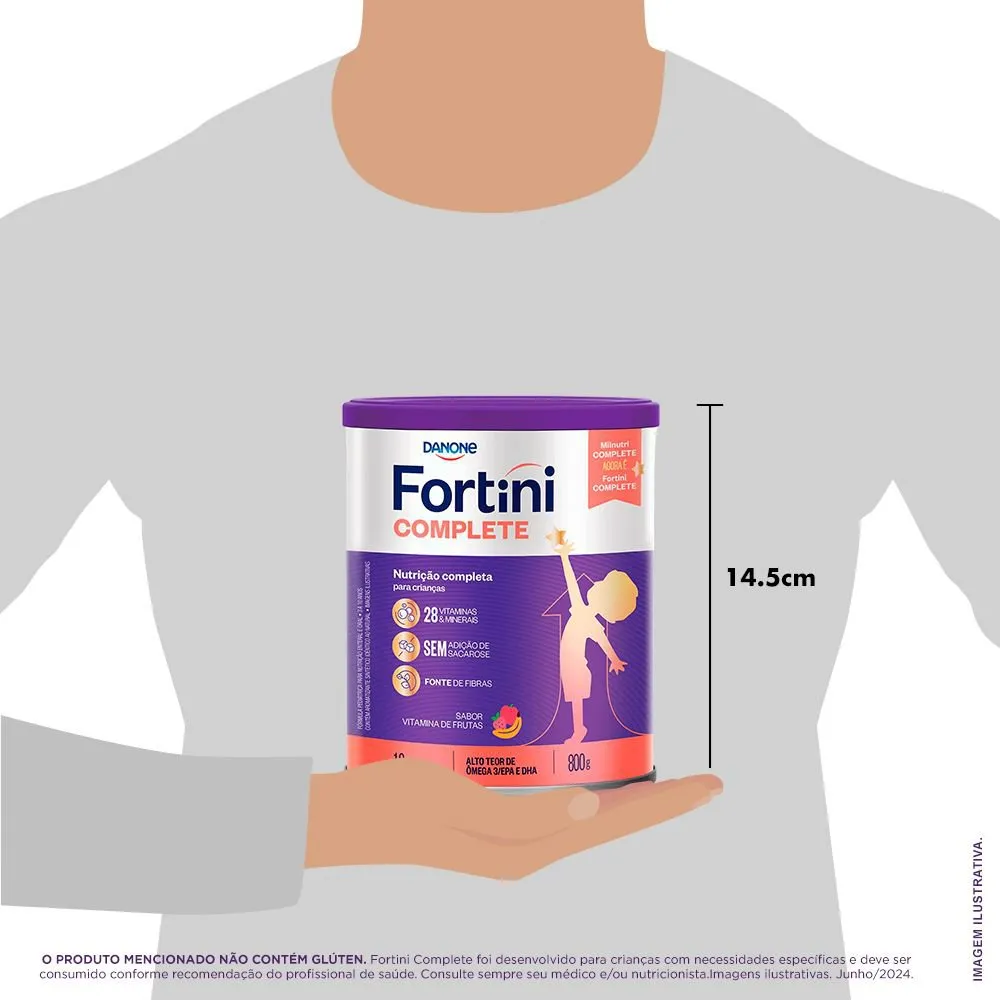 Suplemento Alimentar Infantil Fortini Complete Sabor Vitamina de Frutas 800g — foto 2