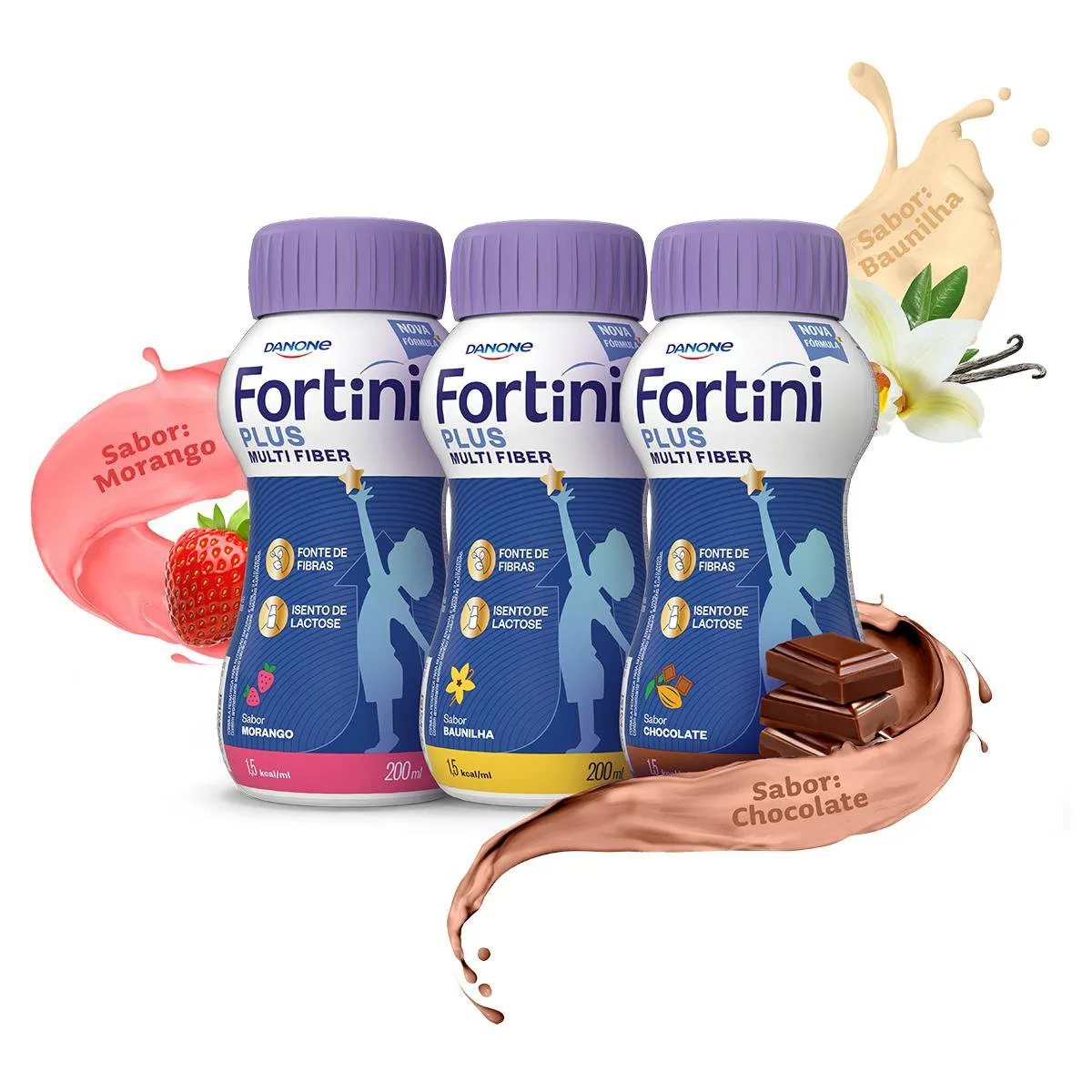 Suplemento Alimentar Infantil Fortini Multi Fiber Sabor Morango 200ml — foto 6