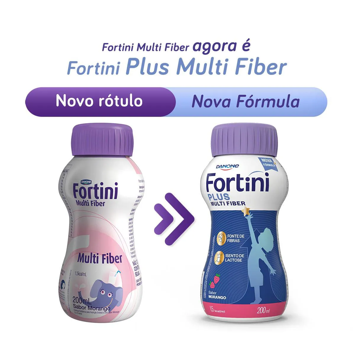 Suplemento Alimentar Infantil Fortini Multi Fiber Sabor Morango 200ml — foto 2