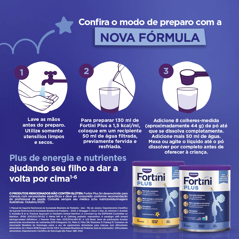 Suplemento Alimentar Infantil Fortini Plus Sabor Baunilha 400g — foto 7
