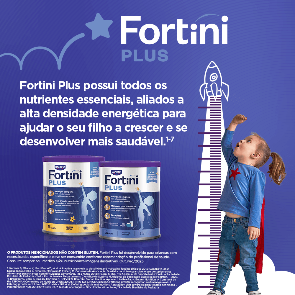 Suplemento Alimentar Infantil Fortini Plus Sabor Baunilha 400g — foto 5