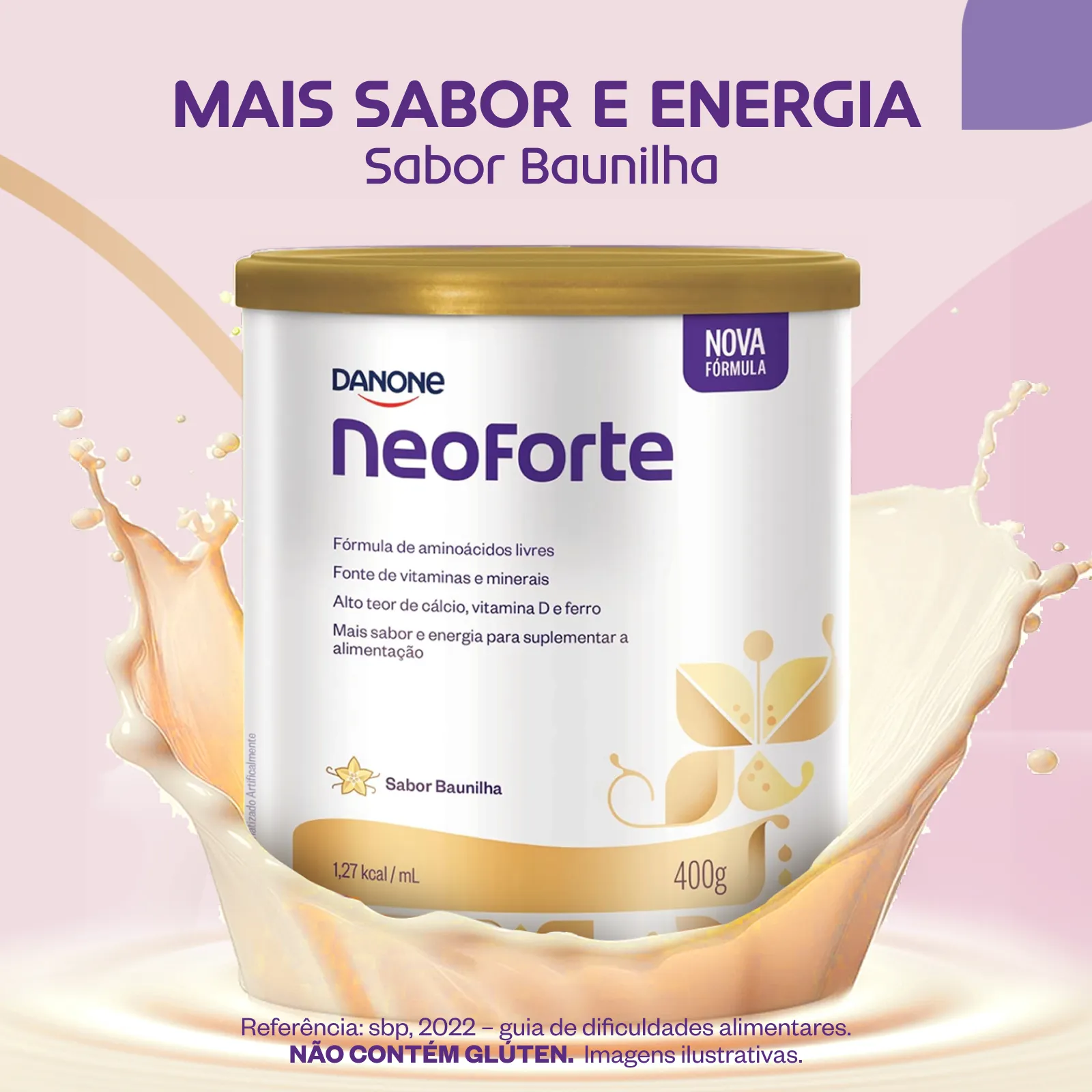 Suplemento Alimentar Infantil NeoForte Sabor Baunilha 400g — foto 4