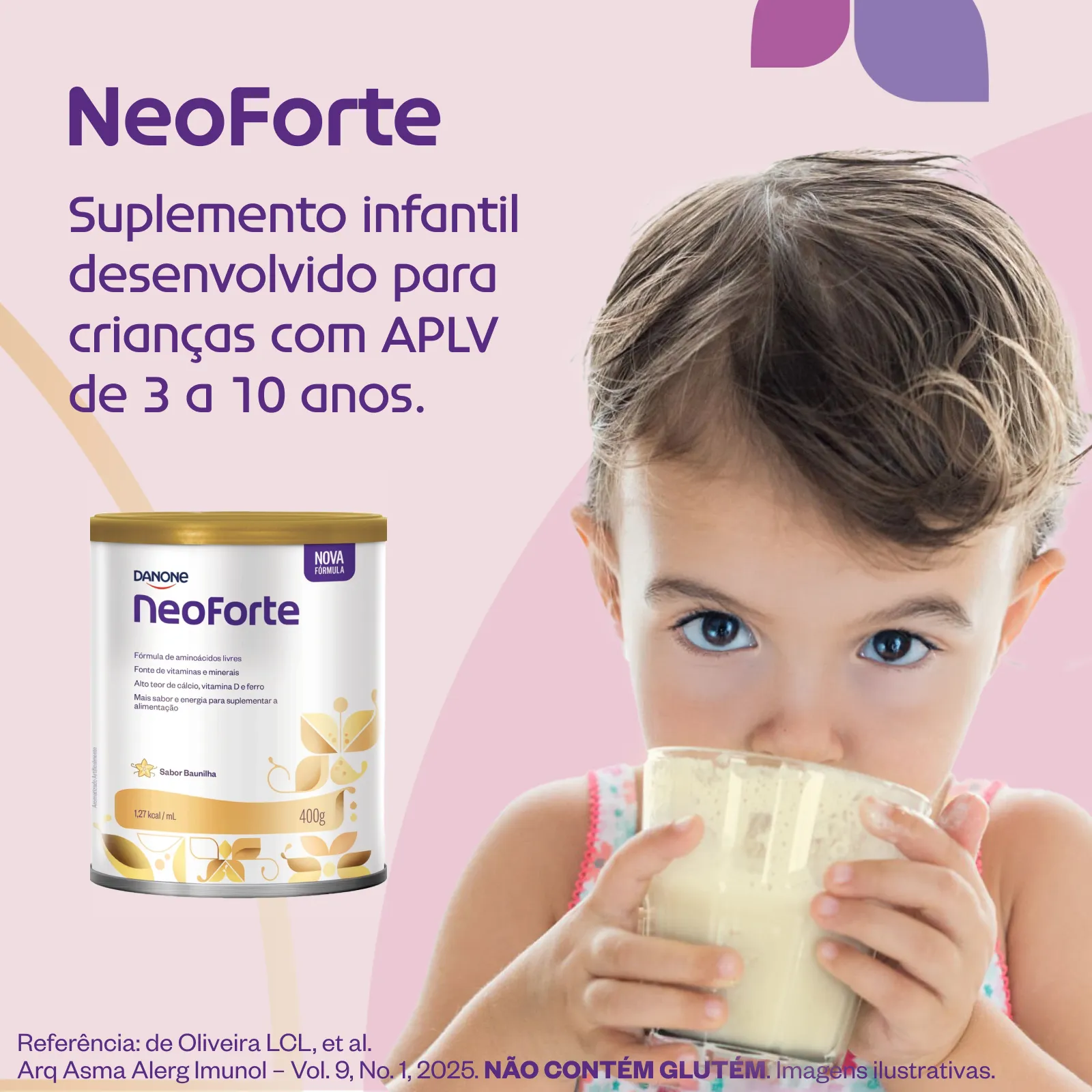 Suplemento Alimentar Infantil NeoForte Sabor Baunilha 400g — foto 2