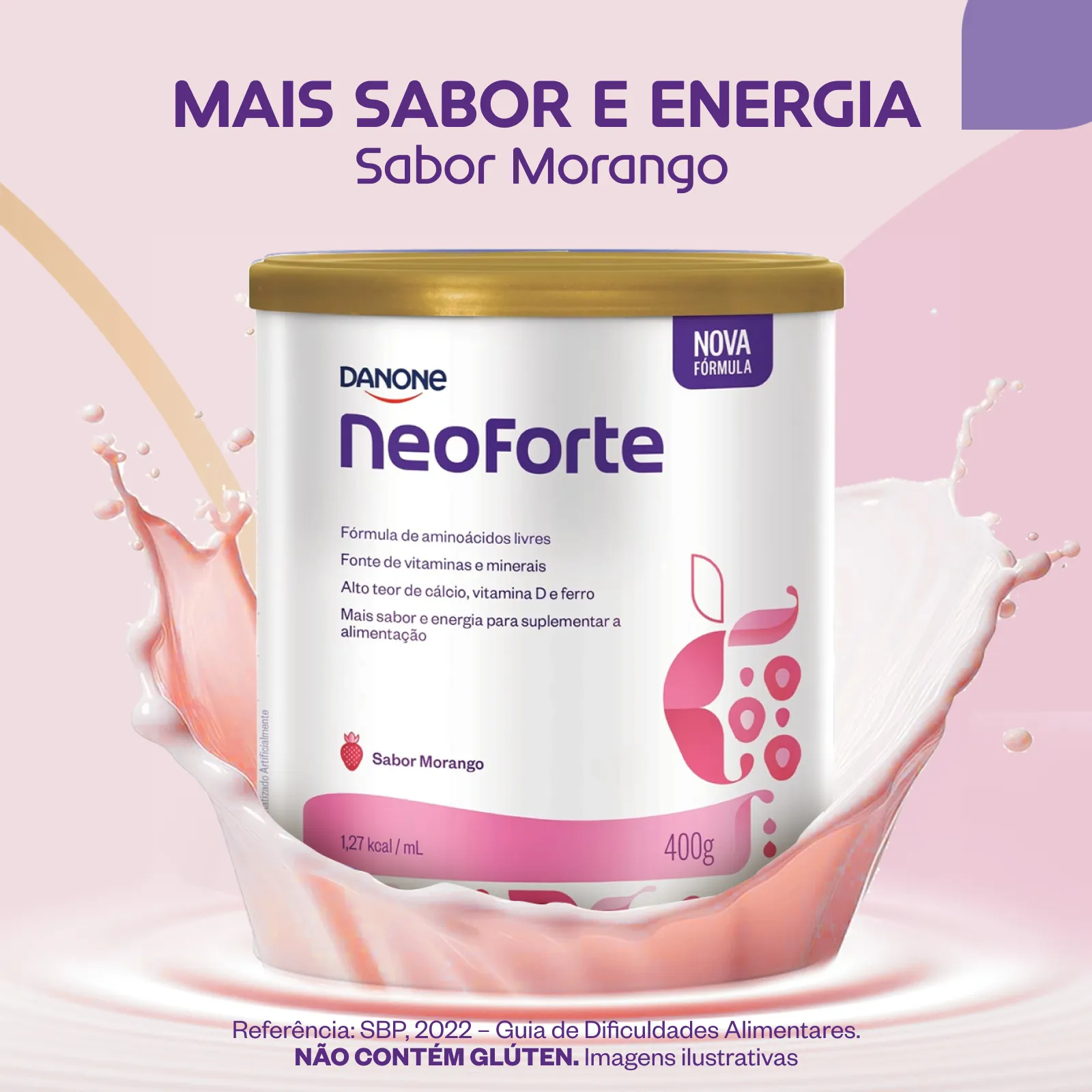 Suplemento Alimentar Infantil NeoForte Sabor Morango 400g — foto 4