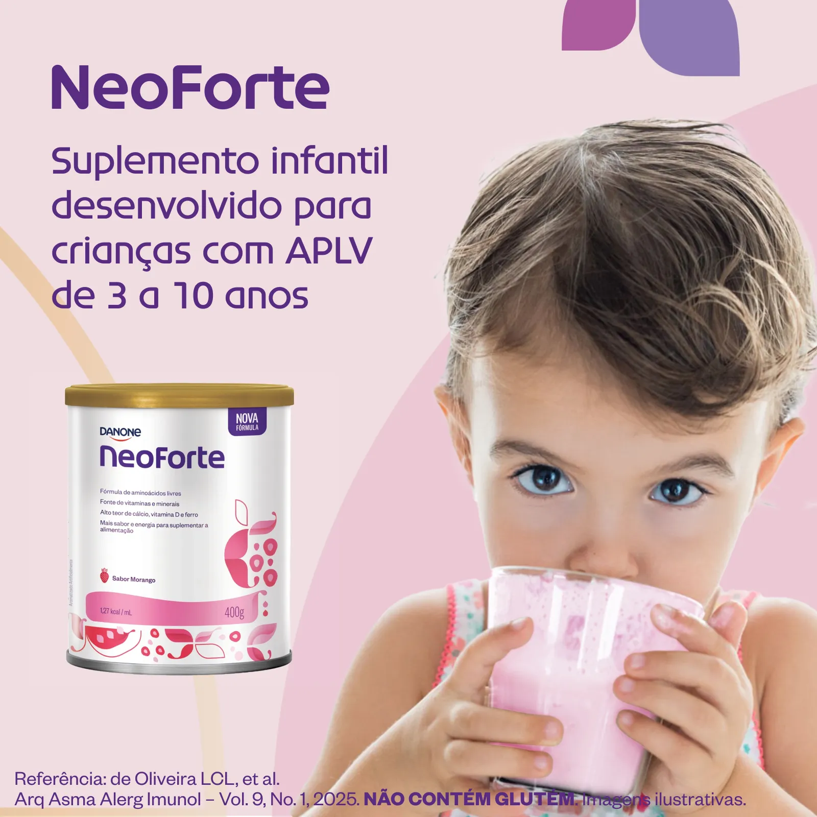 Suplemento Alimentar Infantil NeoForte Sabor Morango 400g — foto 2