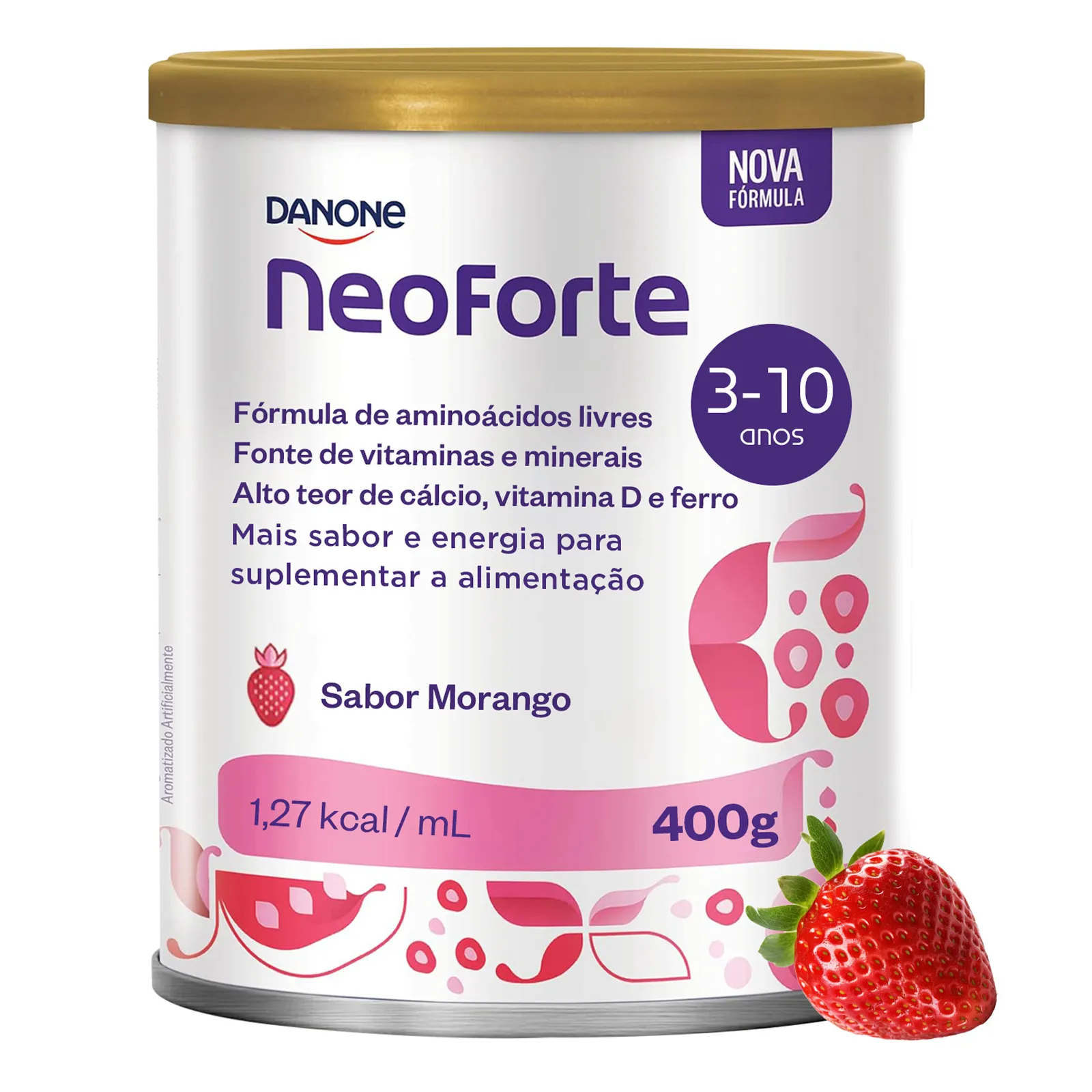 Suplemento Alimentar Infantil NeoForte Sabor Morango 400g