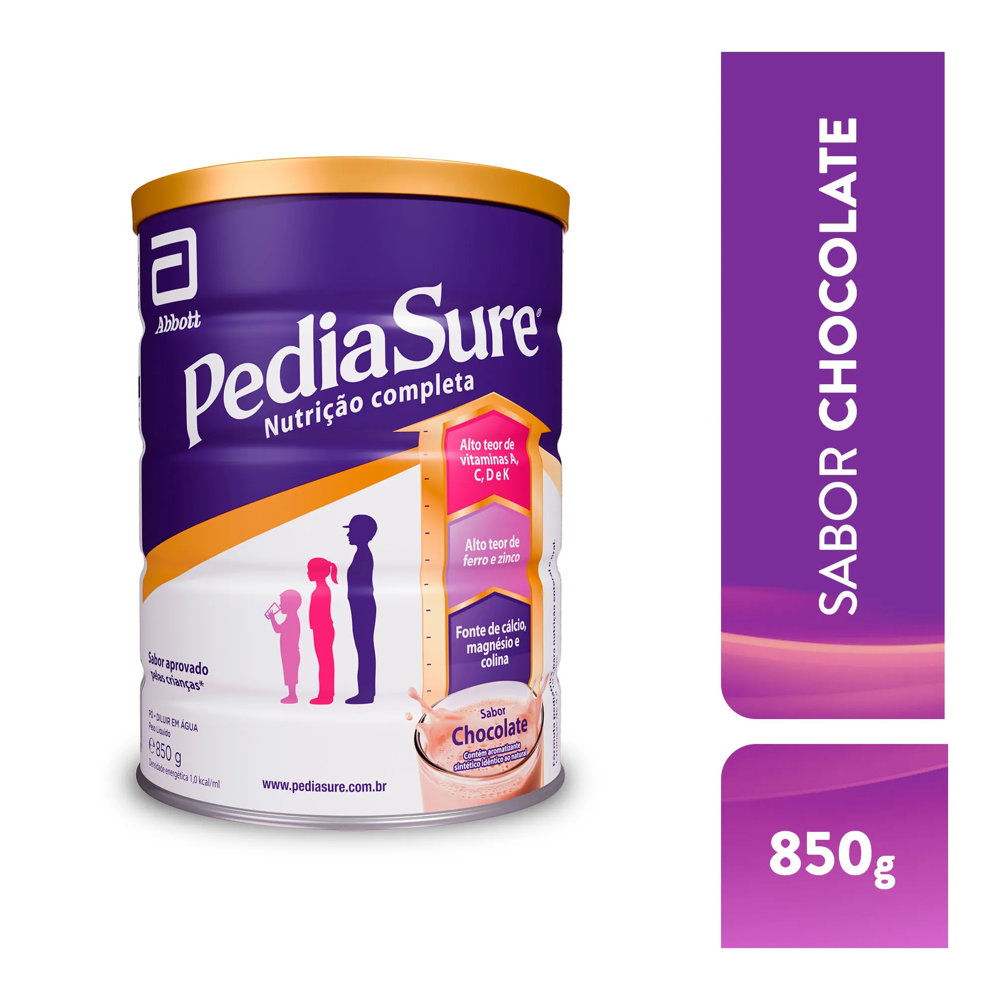 Suplemento Alimentar Infantil PediaSure Sabor Morango +4 anos 850g