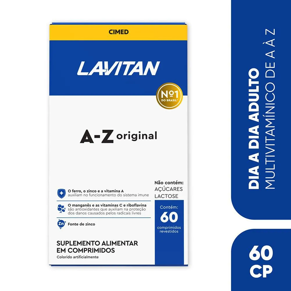Suplemento Alimentar Lavitan AZ Original 60 Comprimidos