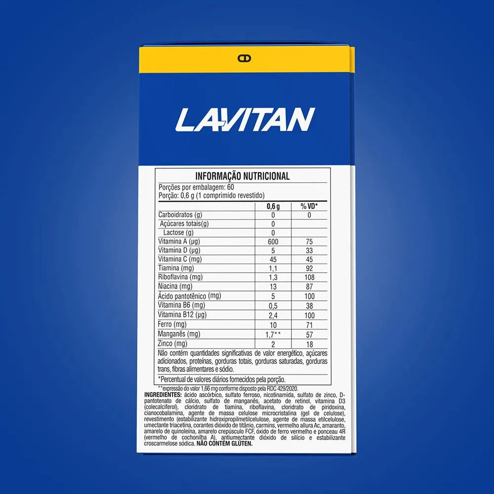 Suplemento Alimentar Lavitan AZ Original 60 Comprimidos — foto 3
