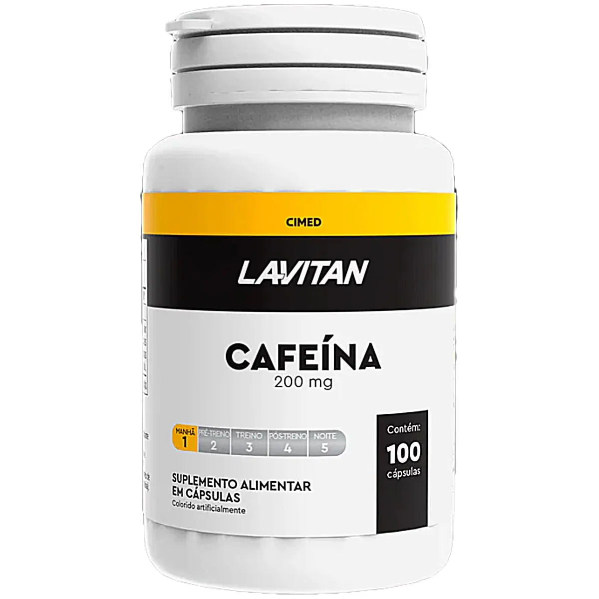 Suplemento Alimentar Lavitan Cafeína 200mg - 100 cápsulas