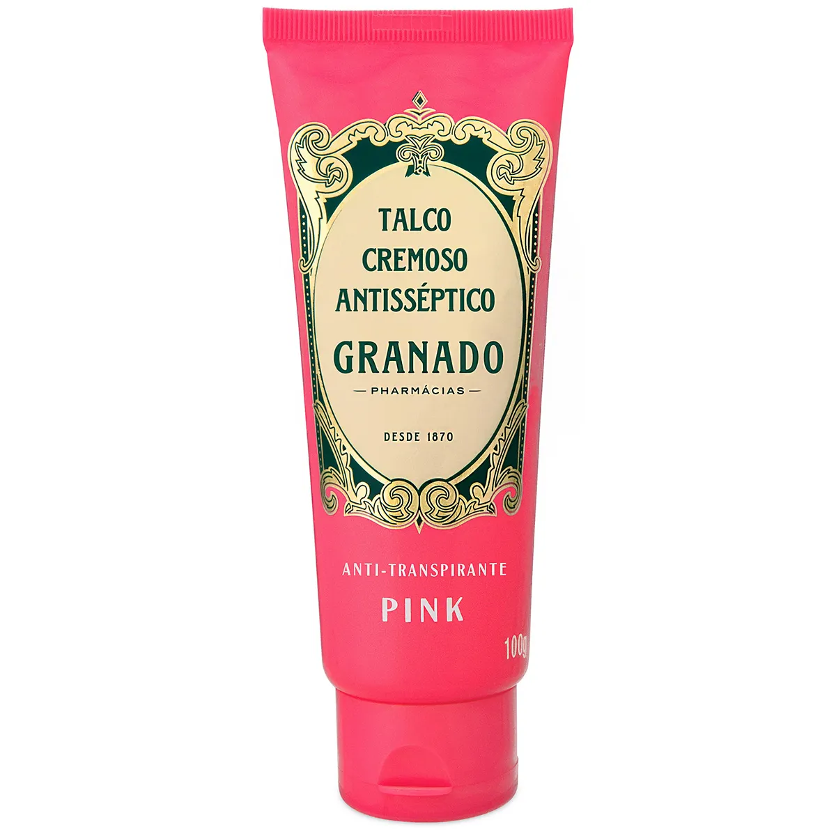 Talco Cremoso Antitranspirante Granado Pink Antisséptico 100g