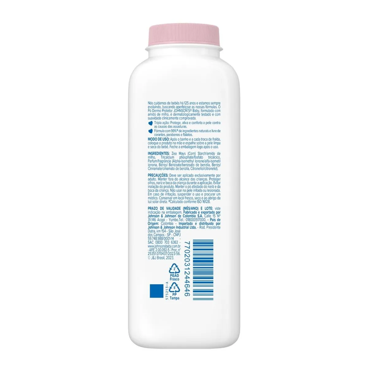 Talco Infantil Johnson's Baby Dermo Protetor Original 100g — foto 3