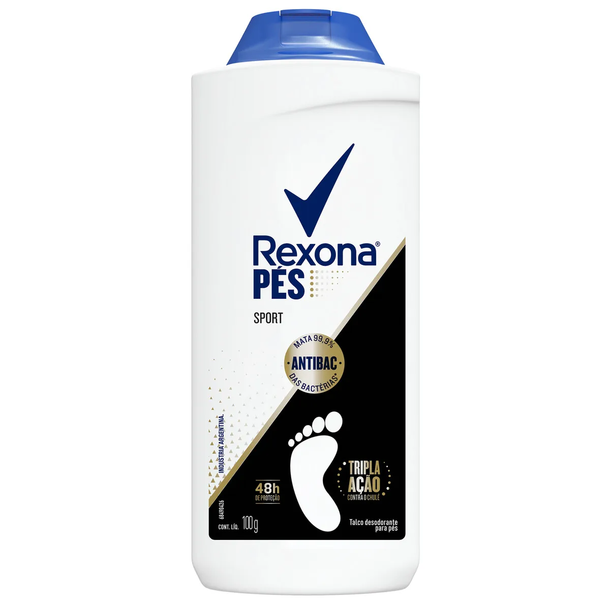 Talco Rexona Sport Pes Antibac 48h 100g