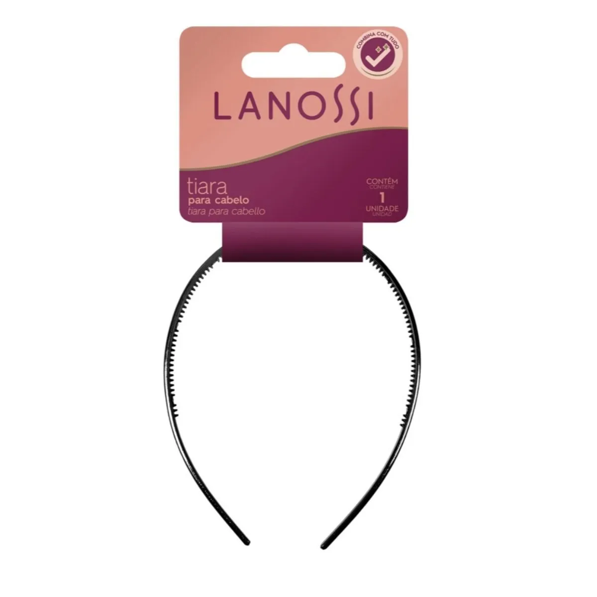 Tiara Lanossi Cor Preta 1 Unidade