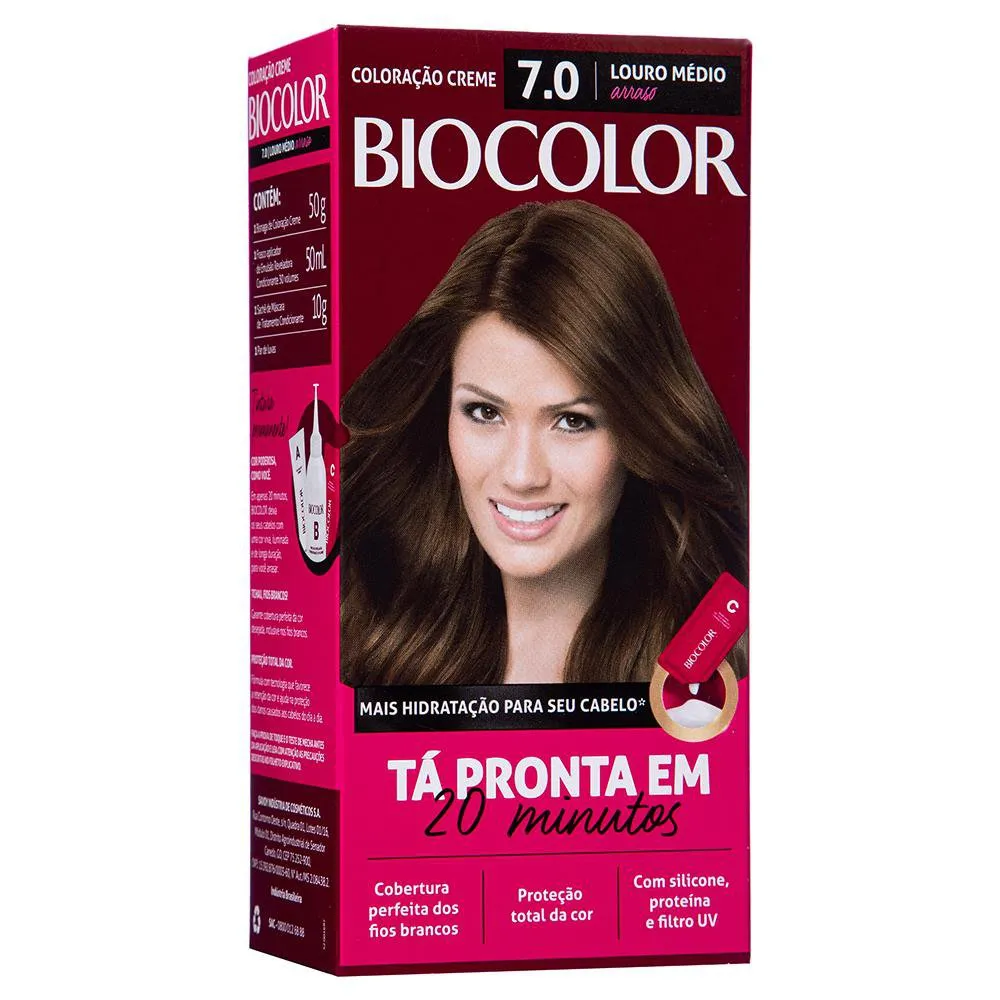 Tinta De cabelo Biocolor mini Kit Louro Arraso 7.0