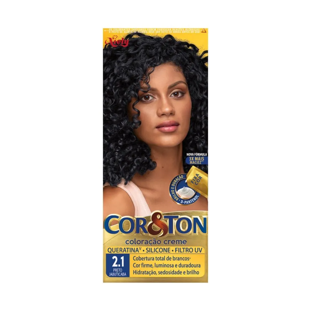 Tinta Niely Cor&Ton 2.1 Preto Jabuticaba