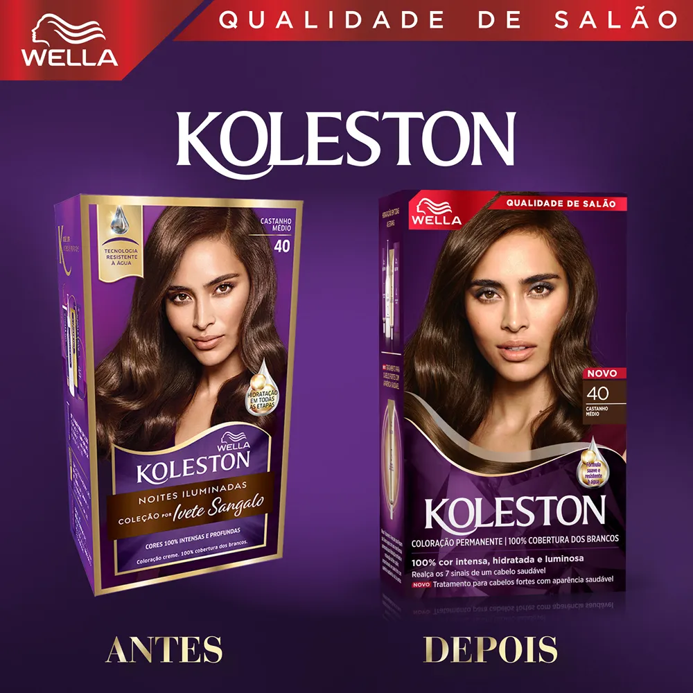 Tintura Koleston castanho Médio Kit 40 — foto 2
